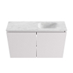 MONDIAZ TURE-DLUX meuble WC 80 cm Cale. EDEN lavabo Opalo position droite. Sans trou de robinet. SW1104199