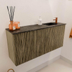 Mondiaz JOYA-DLUX 90cm meuble de salle de bains - couleur Dusk - Vasque FAYE position Droite 1 trou de robinet couleur Lava. SW1423232
