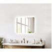 Saniclass Lumen Badkamerspiegel - 60x70cm - met afgeronde hoeken - horizontale / verticale plaatsing - indirecte LED verlichting - spiegelverwarming - Infrarood-sensor aan onderzijde SW1474222