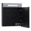 BRAUER 2.0 Spiegelkast - 60x70x15cm - verlichting geintegreerd - 1 rechtsdraaiende spiegeldeur - MFC - black wood SW6564