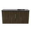 Mondiaz JOYA-DLUX Meuble de salle de bains 80cm - couleur Shadow - Vasque FAYE position Droite 1 trou de robinet couleur Lava SW1422830