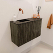 Mondiaz JOYA-DLUX 71.6cm toiletmeubel - ronding rechts kleur Shadow - Wastafel FAYE positie Links Zonder kraangat kleur Lava. SW1422860