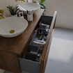 Saniclass Holz Frame Badkamermeubelset - 120x45x40cm - topblad - zonder kraangaten - 1 lade - Walnut pure SW1436758