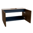Mondiaz JOYA-DLUX 80cm meuble de toilette - couleur Walnut - Vasque FAYE position Milieu Sans trou de robinet couleur Saba. SW1424642