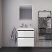 Duravit D-Neo lavabo 65x48x16.5cm 1 trou de robinet rectangulaire Céramique Blanc SW640403