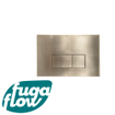 FugaFlow Metal Bedieningsplaat - bedieningspaneel voor Geberit UP320 inbouwreservoir - dualflush - rechthoekige knoppen - metaal goud geborsteld SW999924