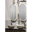 HR Badmeubelen Oval 2.0 - cadre gun metal 40x90cm - LED dimmable - chauffage SW1171075