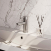 Brauer Brushed Carving Robinet lavabo bas Modèle A - Levier Carving Inox brossé PVD SW716019