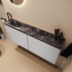 MONDIAZ TURE-DLUX meuble WC 120 cm Plata. Lavabo EDEN Lava position gauche. Avec 1 trou de robinet. SW1104019