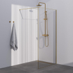 Brauer Season Douche à l'italienne - 120x200cm - verre clair avec cadre - Doré SW1039041