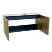 Mondiaz JOYA-DLUX 90cm meuble de salle de bains - couleur Dusk - Vasque FAYE position Milieu 1 trou de robinet couleur Frappe. SW1423089