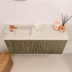 Mondiaz JOYA-DLUX 80cm meuble de toilette - couleur Dusk - Vasque FAYE position Gauche 1 trou de robinet couleur Frappe. SW1423065