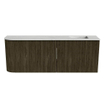Mondiaz JOYA-DLUX Meuble de salle de bains 111.6cm - arrondi gauche couleur Shadow - Vasque FAYE position Droite 1 trou de robinet couleur Opalo SW1422943