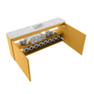 MONDIAZ TURE-DLUX meuble de toilettes 120cm Ocher. EDEN lavabo Opalo position milieu. Sans trou de robinet. SW1104420