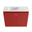 MONDIAZ TURE-DLUX Meuble toilette - 60cm - Fire - EDEN - vasque Opalo - position gauche - 1 trou de robinet SW1104319