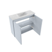 MONDIAZ TURE-DLUX Meuble toilette - 60cm - Clay - EDEN - vasque Opalo - position centrale - sans trou de robinet SW1104268