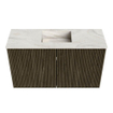 Mondiaz JOYA-DLUX Meuble de salle de bains 70cm - couleur Shadow - Vasque FAYE position Milieu 1 trou de robinet couleur Ostra. SW1422997