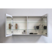 Basic Line Line Bella 2 portes armoire de toilette avec miroir à l'intérieur de la porte 117x60x14cm Gris SW398051