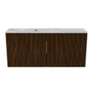 Mondiaz JOYA-DLUX 90cm meuble de toilette - couleur Walnut - Vasque FAYE position Gauche Sans trou de robinet couleur Glace. SW1422364
