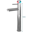 Brauer Chrome Edition Robinet de lavabo rehaussé - poignée Type HD2 - ColdStart - chrome poli - DESTOCKAGE OUT10500