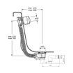 Xenz Serviceartikel Luxe badafvoer/vulcombinatie verlengd messing goud geborsteld SW714313