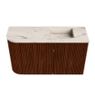 Mondiaz JOYA-DLUX 71.6cm toiletmeubel - ronding links kleur Ruby - Wastafel FAYE positie Rechts Zonder kraangat kleur Nata. SW1426264