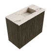 Mondiaz JOYA-DLUX 50cm toiletmeubel - kleur Shadow - Wastafel FAYE positie Rechts 1 kraangat kleur Nata. SW1424942