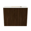 Mondiaz JOYA-DLUX 50cm toiletmeubel - kleur Walnut - Wastafel FAYE positie Rechts Zonder kraangat kleur Meli. SW1424385