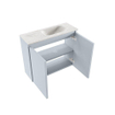 MONDIAZ TURE-DLUX 60cm toiletmeubel Clay. EDEN wastafel Ostra positie rechts. Met 1 kraangat. SW1104796