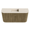 Mondiaz JOYA-DLUX 83.2cm toiletmeubel - ronding links en rechts kleur Dusk - Wastafel FAYE positie Midden Zonder kraangat kleur Meli. SW1425870
