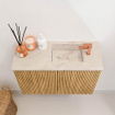 Mondiaz JOYA-DLUX Meuble de salle de bains 60cm - couleur Oak - Vasque FAYE position Droite 1 trou de robinet couleur Frappe SW1421859