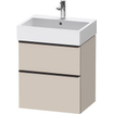 Duravit D-neo Meuble sous vasque 58.4x44.2x62.5cm 2 tiroirs Taupe mat SW641007