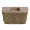 Mondiaz JOYA-DLUX Meuble de salle de bains 63.2cm - arrondi gauche et droite couleur Dusk - Vasque FAYE position Milieu Sans trou de robinet couleur Saba SW1426105
