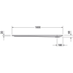 Duravit Starck receveur de douche slimline 160x70x6cm antidérapant blanc GA92634