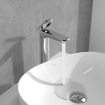 Villeroy & Boch Antao - Ensemble de robinet à une poignée - rehaussé - avec bonde clic clac - chrome SW974138