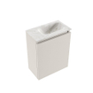 MONDIAZ TURE-DLUX Meuble toilette - 40cm - Linen - EDEN - vasque Ostra - position droite - 1 trou de robinet SW1104895