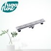 FugaFlow Eccelente Vetro Caniveau de douche 160cm avec grille et bride de sol Inox SW1123936