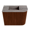 Mondiaz JOYA-DLUX Meuble de salle de bains 51,6cm - arrondi droit couleur Ruby - Vasque FAYE position Gauche 1 trou de robinet couleur Oza SW1425529
