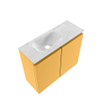 MONDIAZ TURE-DLUX meuble de toilettes 60 cm Ocher. Lavabo EDEN Opalo position gauche. Sans trou de robinet. SW1104400