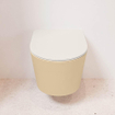 MONDIAZ LAVIE WC suspendu - 36x53cm - sans bride - Linen (offwhite) - softclose - quick-release - abattant WC - Sand (beige) SW1208659