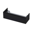 INK Wastafelonderkast - 120x45x35cm - 1 lade - greeploos - MDF lak - Zwart mat SW207392