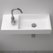 Clou Mini Wash Me lave-mains 56x24cm gauche sans bonde Aluite Blanc mat SW9381