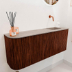 Mondiaz JOYA-DLUX 101.6cm toiletmeubel - ronding links kleur Ruby - Wastafel FAYE positie Rechts Zonder kraangat kleur Saba. SW1425629