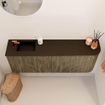 Mondiaz JOYA 111.6cm toiletmeubel - ronding rechts kleur Dusk - Wastafel FAYE positie Links 1 kraangat kleur Urban. SW1421693