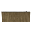 Mondiaz JOYA-DLUX 111.6cm toiletmeubel - ronding links kleur Dusk - Wastafel FAYE positie Rechts Zonder kraangat kleur Glace. SW1423181