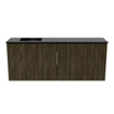 Mondiaz JOYA 100cm toiletmeubel - kleur Shadow - Wastafel FAYE positie Links Zonder kraangat kleur Urban. SW1421503