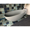Royal Plaza Lengua Baignoire îlot 180x80cm ovale avec bonde pop-up gris béton SW421614