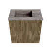 Mondiaz JOYA-DLUX 40cm meuble de toilette - couleur Dusk - Vasque FAYE position Gauche Sans trou de robinet couleur Oza. SW1425958