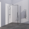 BRAUER Season cabine de douche - 100x90x200cm - porte coulissante - verre transparent - réversible - revêtement de verre - Chrome SW1448760