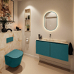 MONDIAZ TURE-DLUX Meuble toilette - 100cm - Smag - EDEN - vasque Frappe - position centrale - sans trou de robinet SW1102994